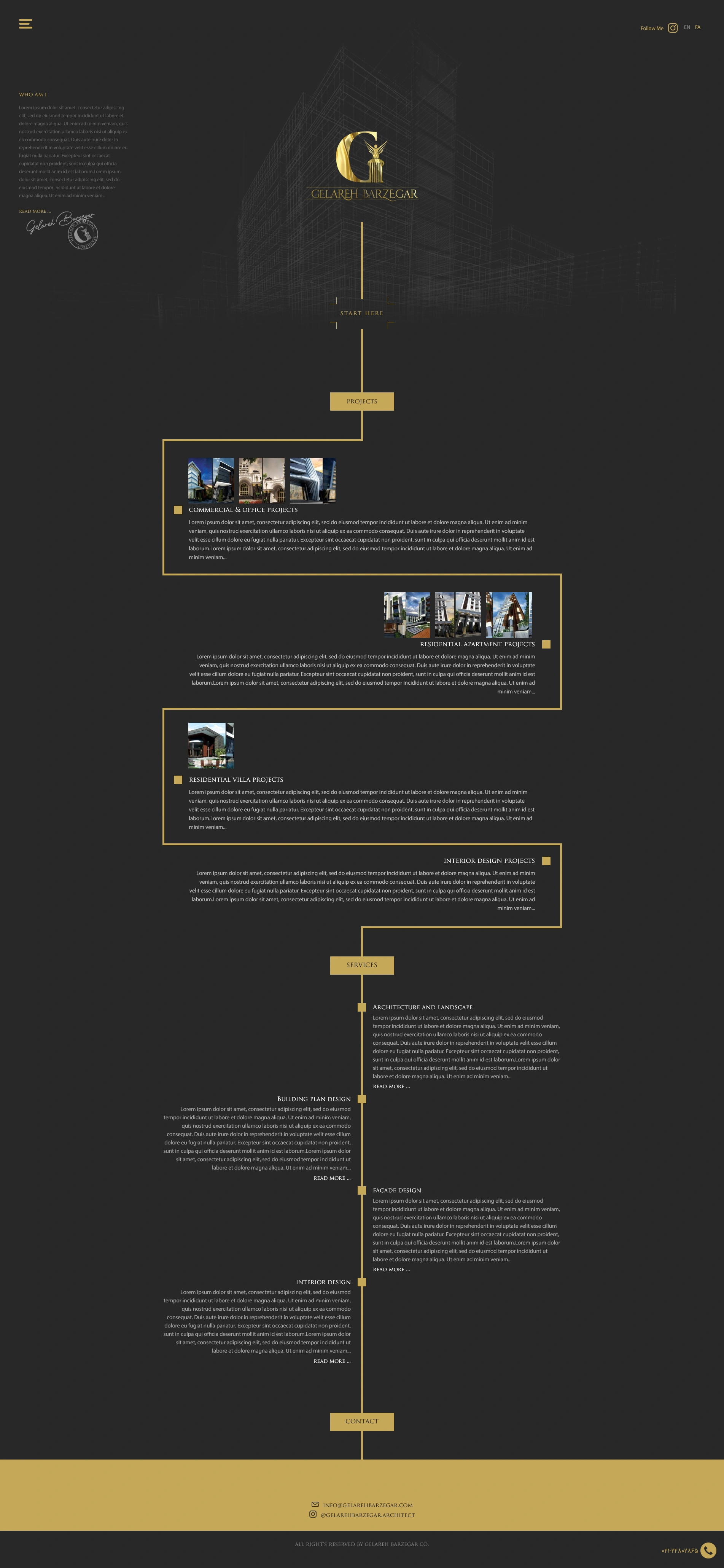 Gelareh Barzegar Architect Website Design