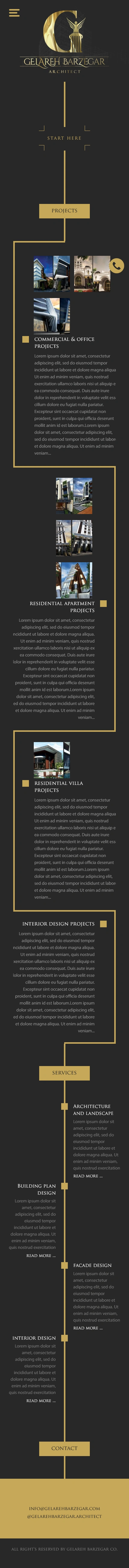 Gelareh Barzegar Architect Website Design