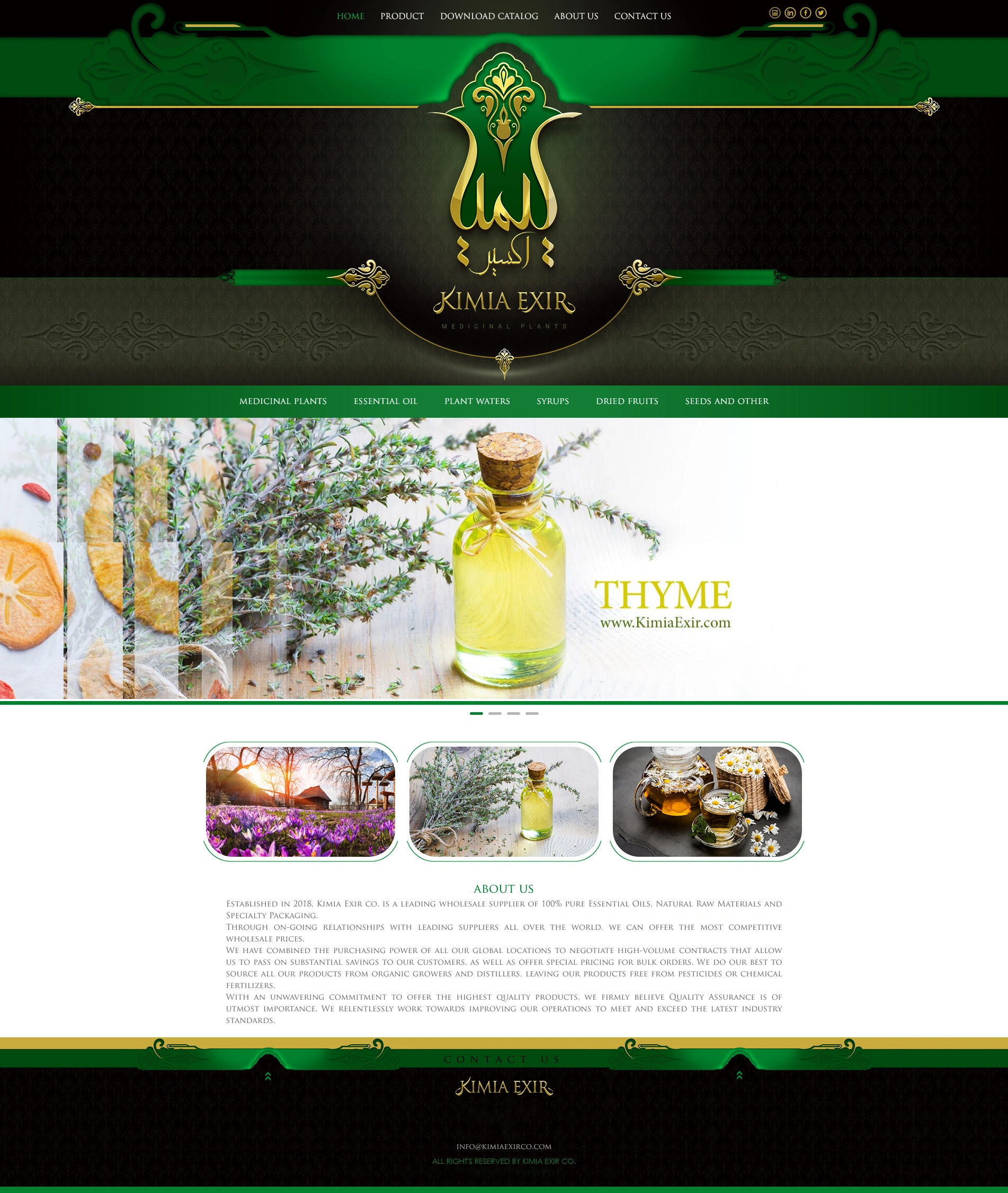 KimiaExir Web Site Design