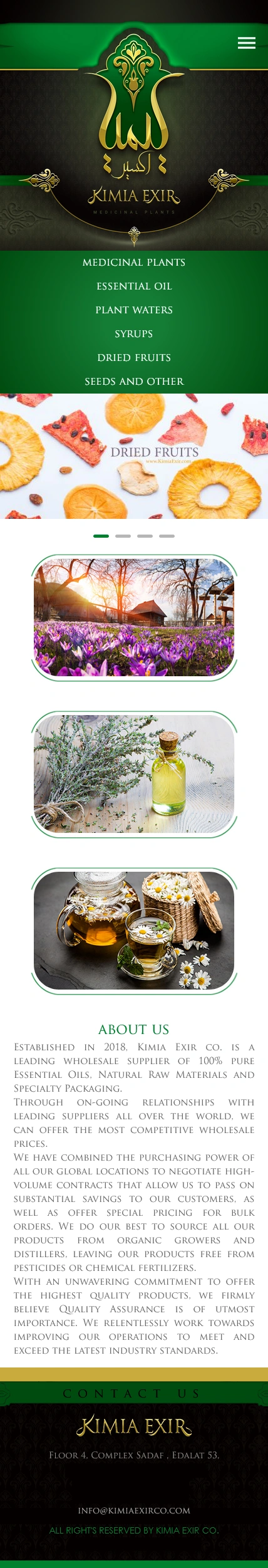 KimiaExir Web Site Design