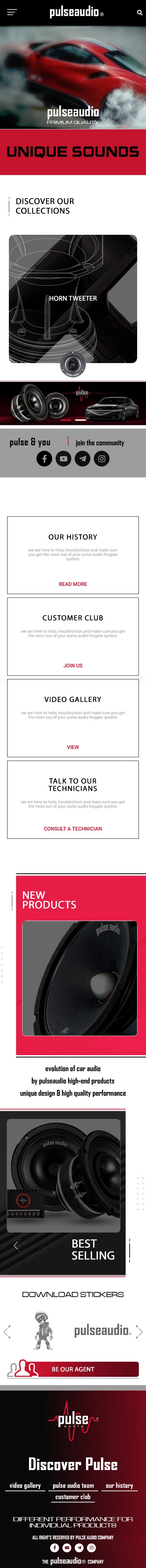PULSE AUDIO WEBSITE DESIGN